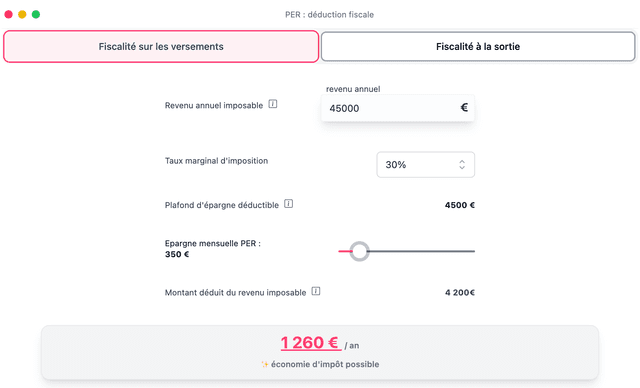 déduction impôt per