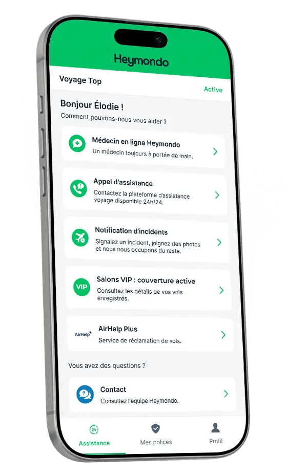 Application Heymondo : assistance et téléconsultation