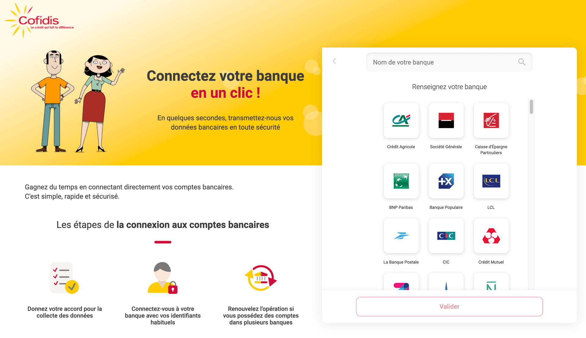 connecteur banque cofidis