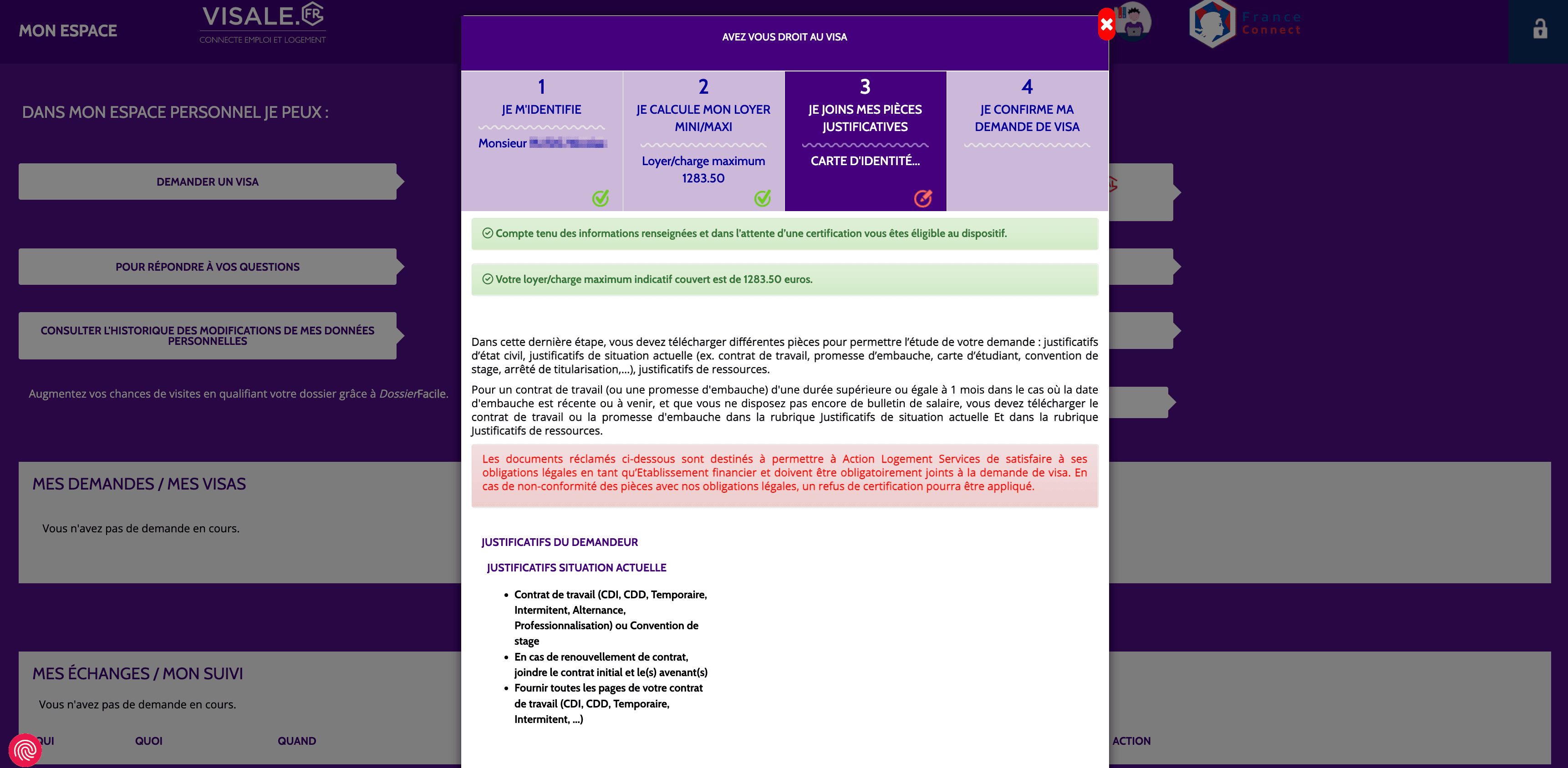 parcours demande visale