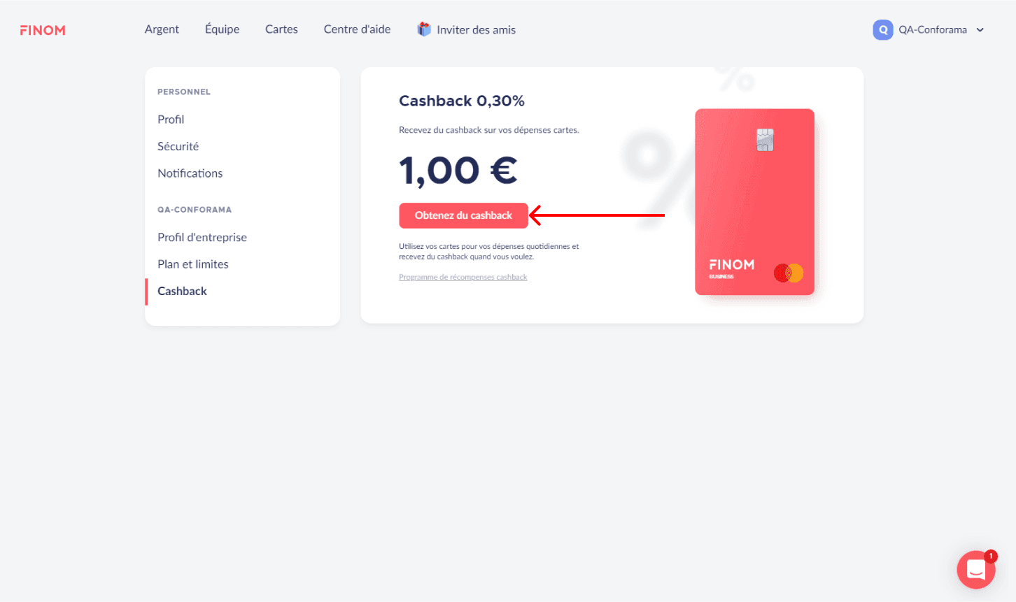 cashback finom
