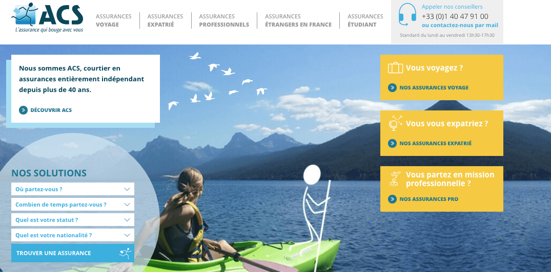 acs courtier assurance voyage