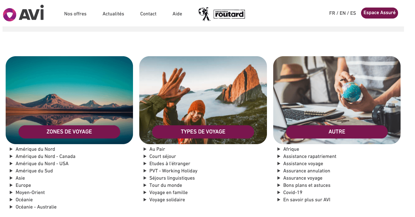 avi assurance voyage